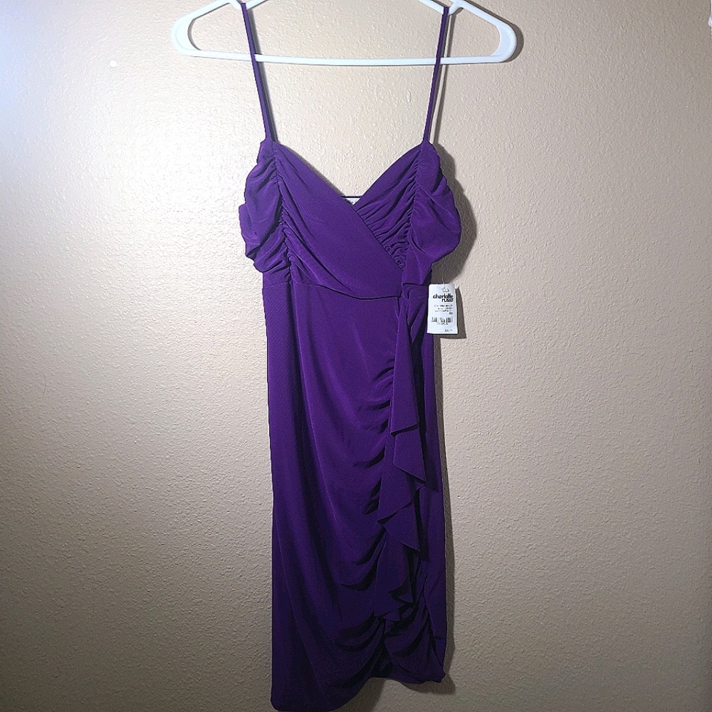Womens purple bodycon mini dress size xs